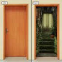 Ver imagem 1 de Adesivo Decorativo de Porta - Porta Antiga - 340cnpt