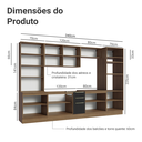 Ver mais imagens de Armário de Cozinha Completa 340cm Rustic/Preto Lux Madesa 02