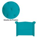 Ver imagem 3 de Conjunto Sienna Cabeceira e Recamier King 195 Cm Suede Azul Turquesa - LM DECOR