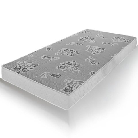 Colchão Solteiro Andes Liso Branco Espuma D20 78x188x12cm
