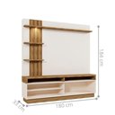Ver imagem 3 de Painel Home Mariana 1.8 para TV Perola Met. Amendoa