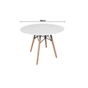Ver imagem 1 de Mesa de Jantar Redonda Eames Eiffel 90cm Branca