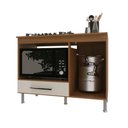 Ver imagem 3 de Balcão Modulado para Forno e Cooktop 105cm 1 Porta 1 Gaveta Madrid Fidelitá Freijó/off-white
