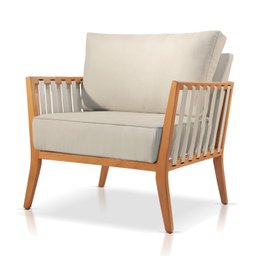 Poltrona Jade Linho Agarb Decor:linho Bege Claro - 1