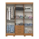 Ver imagem 4 de Guarda Roupa Casal 6 Portas 3 Gavetas Cinamomo Mentor Marrom
