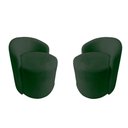 Ver imagem 2 de Kit 2 Poltronas Decorativa Yara Orgânica Suede Verde