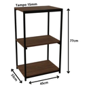 Ver imagem 3 de Estante Multiuso 3 Prateleiras Cantinho do Café Decorativa Estilo Industrial