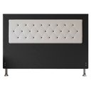 Ver imagem 1 de Cabeceira King 1,95m Havana Suede Preto com Corino Branco - Pallazio
