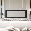 Ver imagem 2 de Cabeceira King 1,95m Havana Suede Preto com Corino Branco - Pallazio