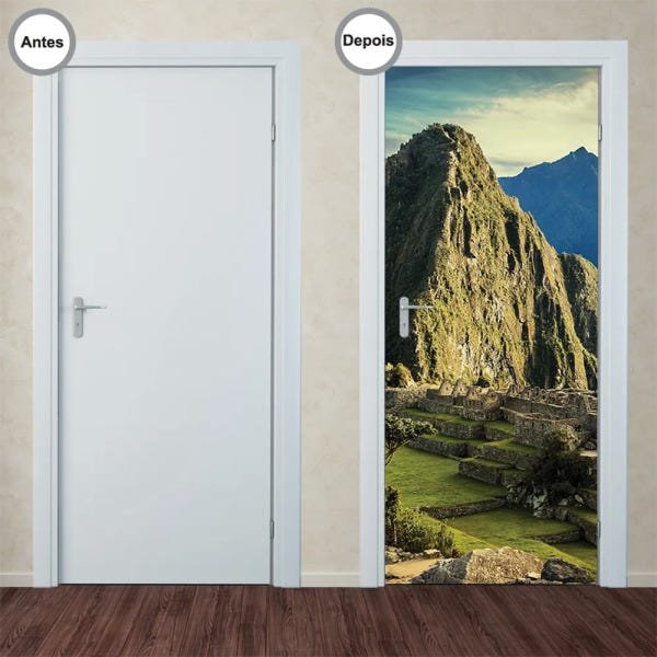 Adesivo Decorativo de Porta - Machu Pichu - 244pt - 1