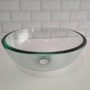 Ver imagem 7 de Cuba de Vidro Verde para Banheiro Lavabo Redondo Cuba de Apoio 30cm