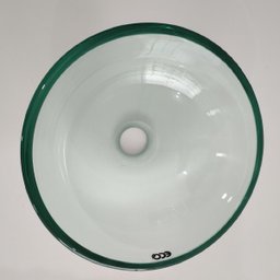 Cuba de Vidro Verde para Banheiro Lavabo Redondo Cuba de Apoio 30cm - 5