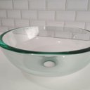 Ver imagem 6 de Cuba de Vidro Verde para Banheiro Lavabo Redondo Cuba de Apoio 30cm