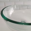 Ver imagem 4 de Cuba de Vidro Verde para Banheiro Lavabo Redondo Cuba de Apoio 30cm