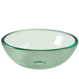 Cuba de Vidro Verde para Banheiro Lavabo Redondo Cuba de Apoio 30cm - 1