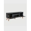 Ver imagem 6 de Rack para TV com Prateleira 150cm Retro MDF Grafite Dallas - On Móveis