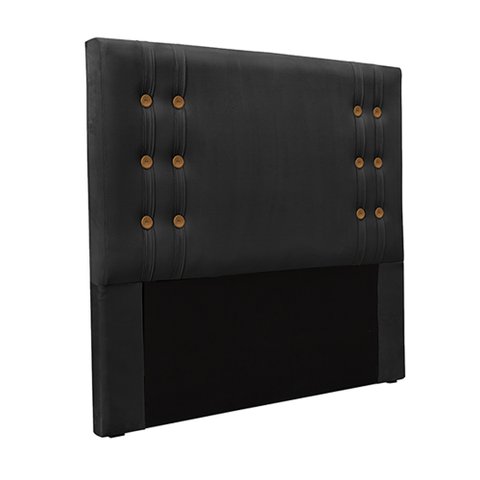 Cabeceira Decorativa King Size 1,95M Kors Veludo Preto - Gran Belo