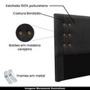 Ver imagem 3 de Cabeceira Decorativa King Size 1,95M Kors Veludo Preto - Gran Belo