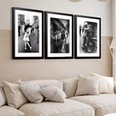 Ver imagem 1 de Kit 3 Quadros Grandes Fotografia o Beijo 60x48cm:moldura Preta