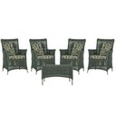 Ver imagem 1 de 4 Poltronas e 1 Mesa Igapó Alumínio Fendi Corda Náutica E5 Verde