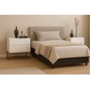 Ver imagem 1 de Kit 2 Mesas P/ Cabeceira 60cm Industrial Base Cobre:branco