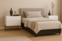 Ver imagem 1 de Kit 2 Mesas P/ Cabeceira 60cm Industrial Base Cobre:branco