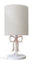 Ver imagem 1 de Abajur Infantil Laço Base Branca Cúpula Branco 20x43 Bivolt