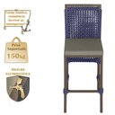 Ver imagem 4 de Mesa Bistrô e 4 Banquetas Roma Marrom Corda Náutica Estofado 8 Trama Original