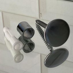 Gancho Pino de Metal 1,5cm Cromado para Espelho de Parede Fixador Duler Cabideiro - 4