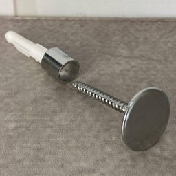 Gancho Pino de Metal 1,5cm Cromado para Espelho de Parede Fixador Duler Cabideiro - 3