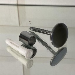 Gancho Pino de Metal 1,5cm Cromado para Espelho de Parede Fixador Duler Cabideiro - 2