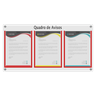 Quadro de Avisos em MDF 3 Folhas Colorido - Vermelho Brilhante - 2