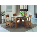 Ver imagem 1 de Conjunto Mesa de Jantar 108cm com 4 Cadeiras Multimóveis Cr50204 Freijó/off White/cacau