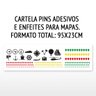 Pins Adesivos Coloridos e Enfeites para Mapas - 2