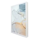 Ver imagem 2 de Quadro Decorativo Abstrato Mármore Gold Blue em Moldura Caixa Tacolado Moldura Trad 1cm Branca sem V