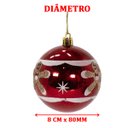 Ver imagem 6 de Kit 24 Bolas Enfeite Natalino Árvore Natal Branco Vermelho