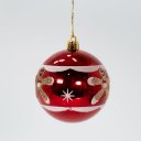 Ver imagem 4 de Kit 24 Bolas Enfeite Natalino Árvore Natal Branco Vermelho