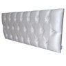 Cabeceira Painel Capitonê Luna Suede Liso Bege Cama Casal - 5