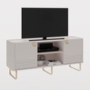 Ver imagem 2 de Rack Bancada Bossa para TV até 60 Polegadas Pés Metálicos Off White