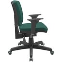 Ver imagem 5 de Cadeira de Escritório Executiva Office Base Giratória Preto Baixa Flexi P03 Poliéster Verde - Lyam L