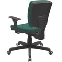Ver imagem 6 de Cadeira de Escritório Executiva Office Base Giratória Preto Baixa Flexi P03 Poliéster Verde - Lyam L