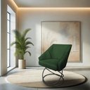 Ver imagem 3 de Kit 2 Poltronas Luxo Alana Suede Base Luxo Preto - Pallazio Cor:Verde
