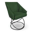 Ver imagem 2 de Kit 2 Poltronas Luxo Alana Suede Base Luxo Preto - Pallazio Cor:Verde