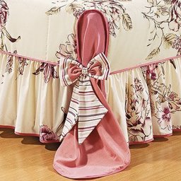 Colcha King Estampada com Babado Envolto 4 Peças Amarilis - Cereja - Cereja - 3