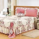 Ver imagem 1 de Colcha King Estampada com Babado Envolto 4 Peças Amarilis - Cereja - Cereja