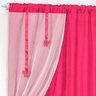 Cortina Tecido Microfibra com Voil 2,00m x 1,70m Daniela - Pink - Pink - 2