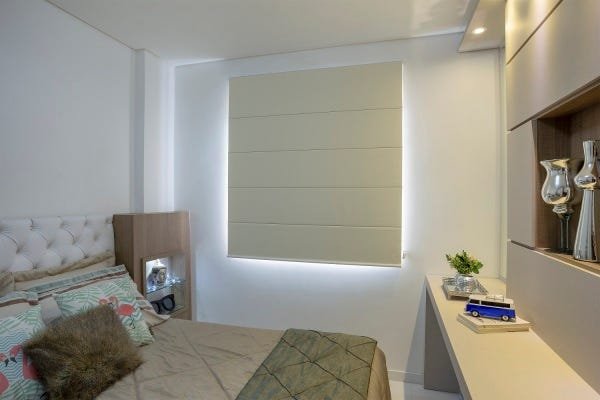 Persiana Romana (2,20Lar. x 2,25Alt.) Tecido Blackout Creme - Vogaflex - 1