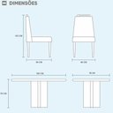 Ver imagem 7 de Conjunto Sala de Jantar Munique 6 Cadeiras Safira Veludo Móveis Mundial