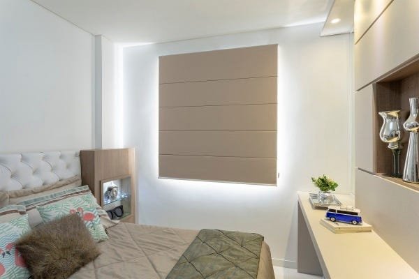 Persiana Romana (1,40Lar. x 2,50Alt.) Tecido Blackout Marrom - Vogaflex - 1