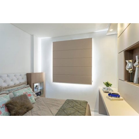 Persiana Romana (1,00 Largura x 1,80 Altura) Tecido Blackout Marrom - Vogaflex